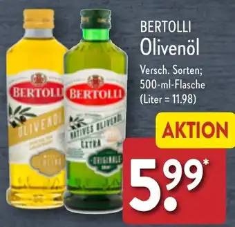 Aldi Nord BERTOLLI Olivenöl 500 ml Flasche Angebot