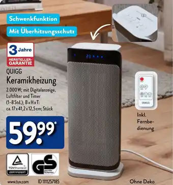 Aldi Nord QUIGG Keramikheizung Angebot