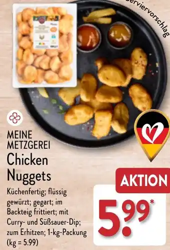 Aldi Nord MEINE METZGEREI Chicken Nuggets 1 kg Packung Angebot