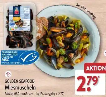 Aldi Nord GOLDEN SEAFOOD Miesmuscheln 1 kg Packung Angebot