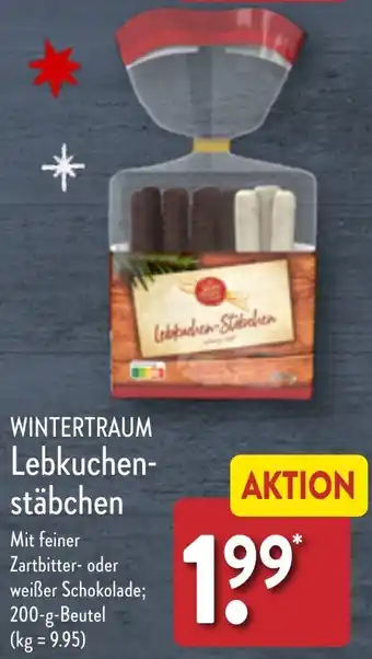 Aldi Nord WINTERTRAUM Lebkuchenstäbchen 200 g Beutel Angebot