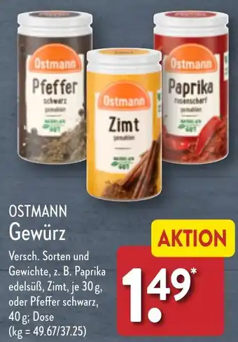 Aldi Nord OSTMANN Gewürz Angebot
