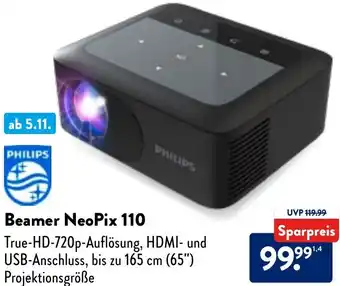 Aldi Nord PHILIPS Beamer NeoPix 110 Angebot