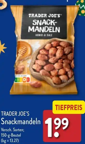 Aldi Nord TRADER JOE'S Snackmandeln 150 g Beutel Angebot