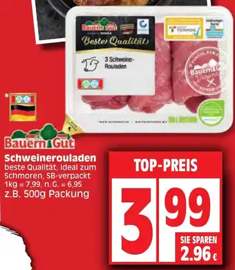 Edeka Bauern Gut Schweinerouladen 500g Packung Angebot