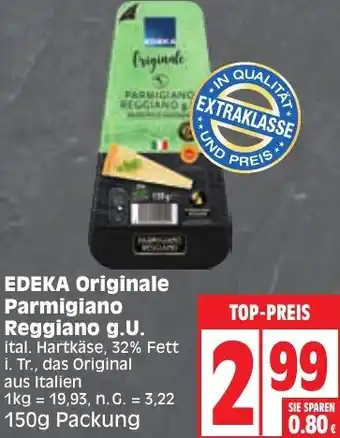 Edeka EDEKA Originale Parmigiano Reggiano g.U. 150g Packung Angebot