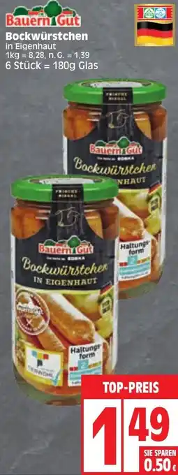 Edeka Bauern Gut Bockwürstchen 180 g Glas Angebot