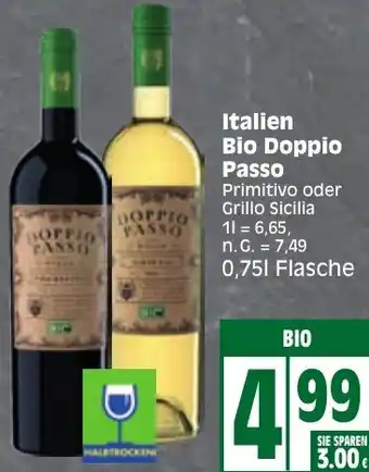 Edeka Italien Bio Doppio Passo 0,75 L Flasche Angebot