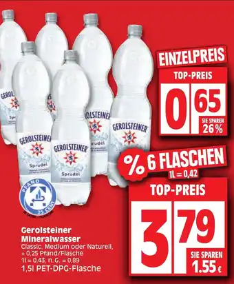 Edeka Gerolsteiner Mineralwasser 1,5 L Angebot