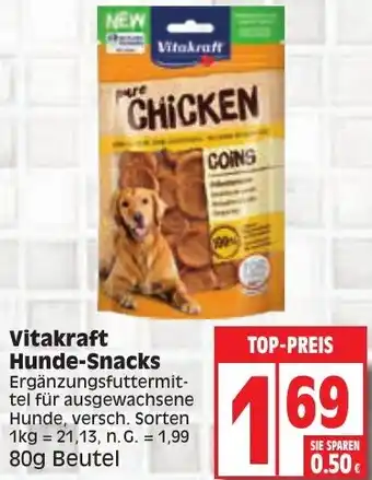 Edeka Vitakraft Hunde-Snacks 80 g Beutel Angebot