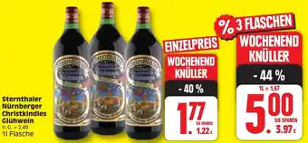 Edeka Sternthaler Nürnberger Christkindles Glühwein 1 L Flasche Angebot