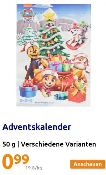 Action Adventskalender 50 g Angebot