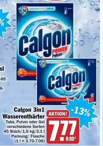 Hit Calgon 3in1 wasserentharter Angebot