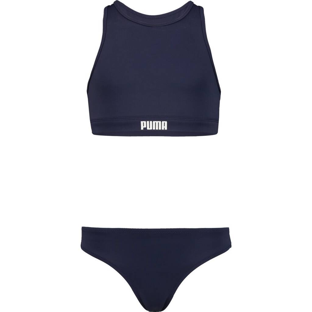 Puma kinder badeanzug swim girls racerback bikini se navy 128 Angebot