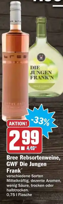 Hit Bree rebsortenweine, GWF die jungen frank Angebot