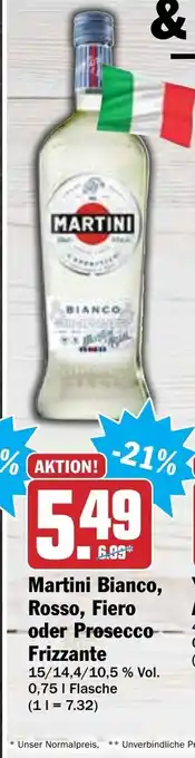 Hit Martini bianco, rosso, fiero oder presecco friizzante Angebot