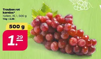 NETTO Trauben rot kernlos 500 g Angebot