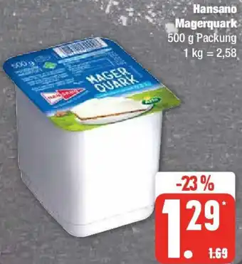 Marktkauf Hansano Magerquark 500 g Packung Angebot