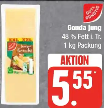 Marktkauf Gut & Günstig Gouda jung 1 kg Packung Angebot