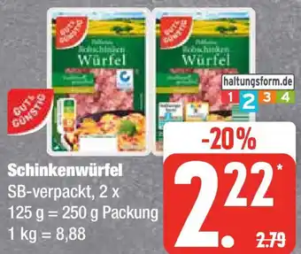 Marktkauf Gut & Günstig Schinkenwürfel 250 g Packung Angebot