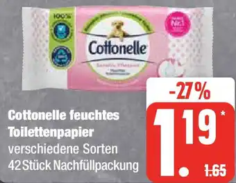 Marktkauf Cottonelle feuchtes Toilettenpapier 42 Stück Nachfüllpackung Angebot