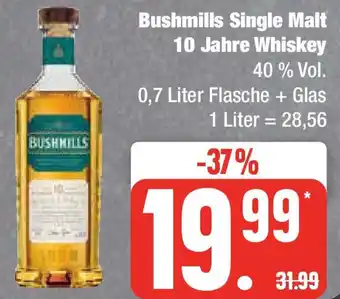 Edeka Bushmills Single Malt 10 Jahre Whiskey 0,7 Liter Flasche Angebot