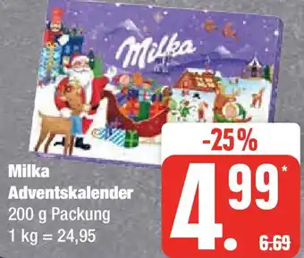 Edeka Milka Adventskalender 200 g Packung Angebot