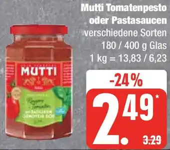 Edeka Mutti Tomatenpesto oder Pastasaucen 180 / 400 g Glas Angebot