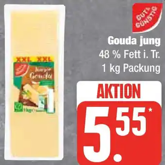 Edeka Gut & Günstig Gouda jung 1 kg Packung Angebot
