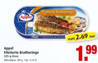 Markant Appel Filetierte Bratheringe 325g Dose Angebot