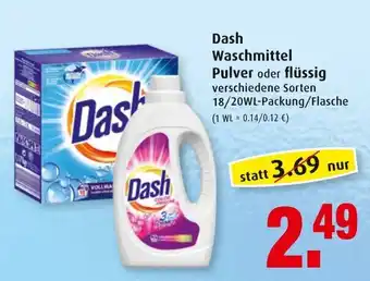 Markant Dash Waschmittel Pulver oder Flüssig Angebot