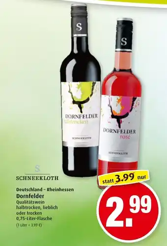 Markant Schneekloth Deutschland Rheinhessen Dornfelder 0,75L Angebot