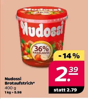 NETTO Nudossi Brotaufstrich 400g Angebot