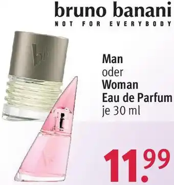 Rossmann bruno banani Man oder Woman Eau de Parfum 30 ml Angebot