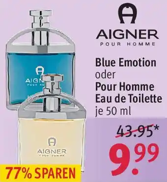 Rossmann AIGNER POUR HOMME Blue Emotion oder Pour Homme Eau de Toilette 50 ml Angebot