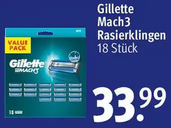 Rossmann Gillette Mach3 Rasierklingen 18 Stück Angebot