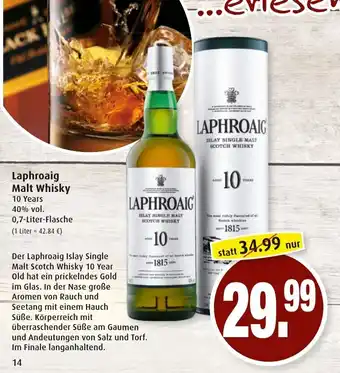 Markant Laphroaig Malt Whisky 0,7L Angebot