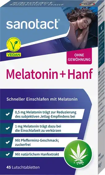 dm drogerie Sanotact melatonin + hanf lutschtabletten 45 st Angebot