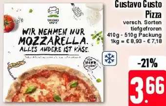 Edeka Gustavo Gusto Pizza 410 g-510 g Packung Angebot