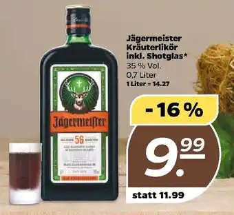 NETTO Jägermeister Kräuterlikör inkl. Shotglas 0,7L Angebot