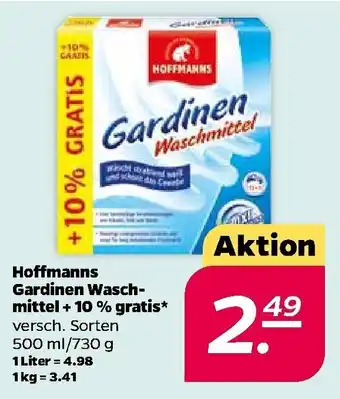 NETTO Hoffmanns Gardinen Washmittel + 10% gratis 500ml/730g Angebot