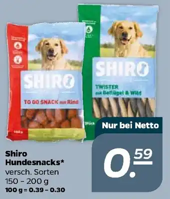 NETTO Shiro Hundesnacks 150-200g Angebot