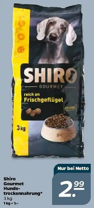 NETTO Shiro Gourmet Hundetrockennahrung 3kg Angebot