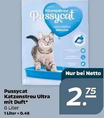 NETTO Pussycat Katzenstreu Ultra mit Duft 6 Liter Angebot