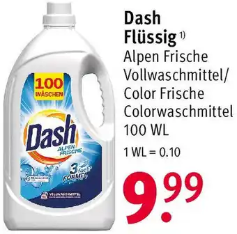 Rossmann Dash Flüssig 100 WL Angebot