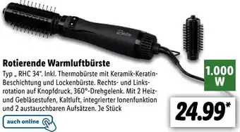 Lidl Rotierende Warmluftbürste ,,RHC 34" Angebot