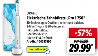 Lidl ORAL-B Elektrische Zahnbürste ,,Pro 1 750" Angebot