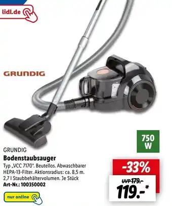 Lidl GRUNDIG Bodenstaubsauger ,,VCC 7170" Angebot