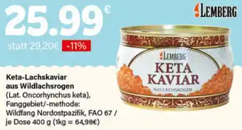 LEDO LEMBERG Keta-Lachskaviar aus Wildlachsrogen 400 g Angebot