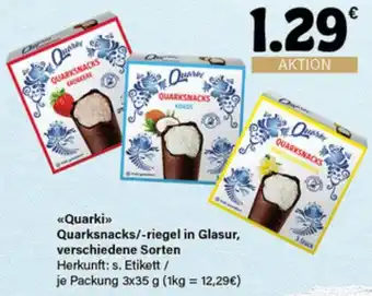 LEDO Quarki Quarksnacks/riegel in Glasur 3x35 g Angebot